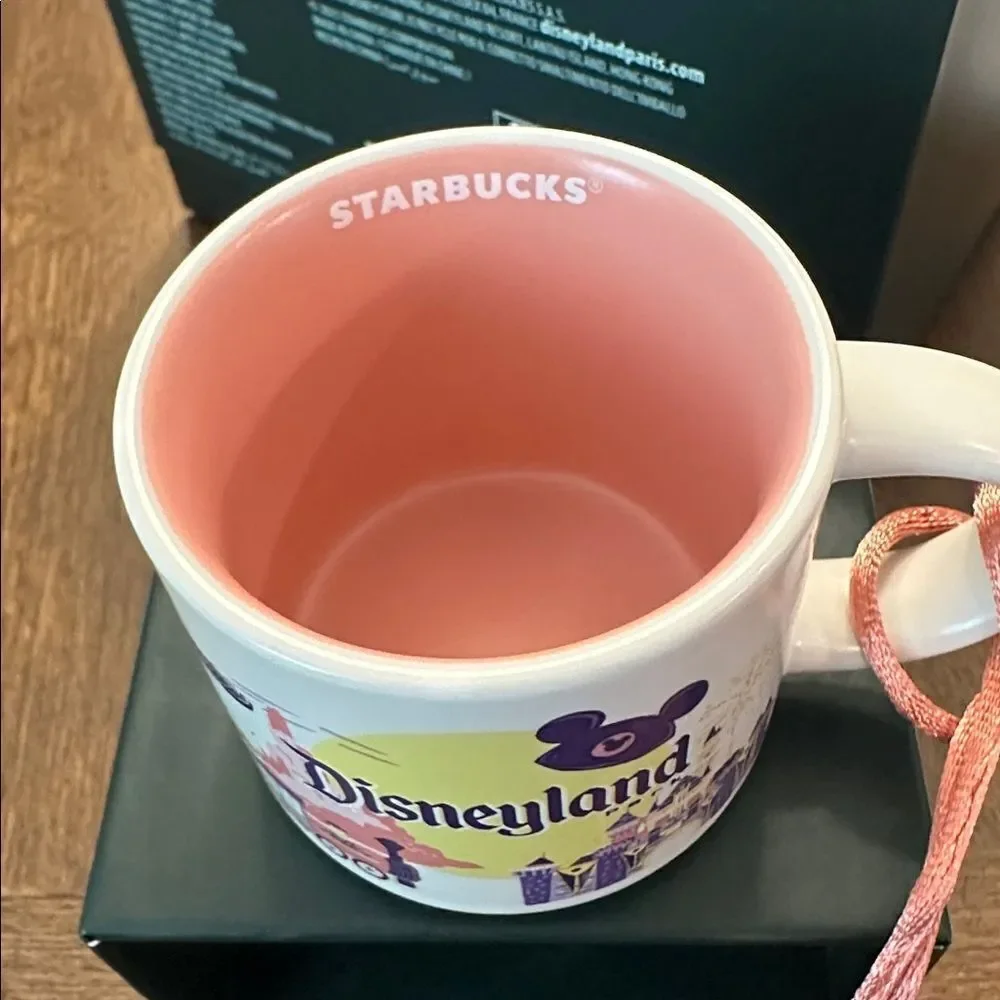 Starbucks Disneyland Mug Duo full size & mini Purple and  Pink NWT